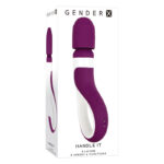 Gender X HANDLE IT - Purple/White USB Rechargeable Massager Wand - Image 9