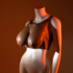 Gender X UNDERGARMENTS - PLATE E-CUP - Dark - Brown Wearable Breasts - E-Cup Size - Image 5