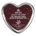 EB Hemp Seed 3 in 1 Massage Heart Candle - Crack The Whip - Crack The Whip (Dew-Kissed Rose, Violet Petals, Warm Amber) - 113 g - Image 2