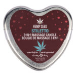 EB Hemp Seed 3 in 1 Massage Heart Candle - Stiletto - Stiletto (Flowering Sage, Wildflower Honey, Creamy Sandalwood) - 113 g - Image 2