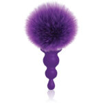 The 9's Cottontails, Beaded, Purple - Purple Butt Plug with Bunny Tail - Image 2