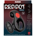 Red Dot Rings - V2 - Black USB Rechargeable Vibrating Cock & Ball Ring with Remote - Image 5