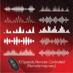 Red Dot Rings - V3 - Black USB Rechargeable Vibrating Cock & Ball Ring with Remote - Image 4