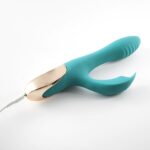Maia Skyler - Green 21.6 cm USB Rechargeable Bendable Rabbit Vibrator - Image 3