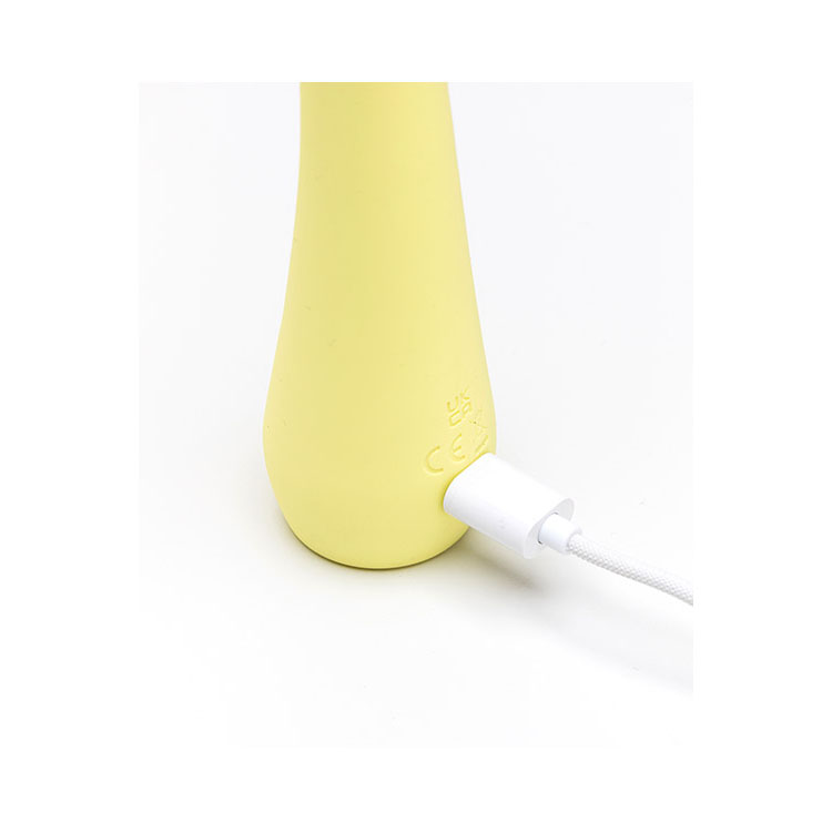 Adam & Eve GROOVY GLOW-UPS Bendie - Yellow 18.4 cm USB Rechargeable G-Spot Vibrator - Image 5