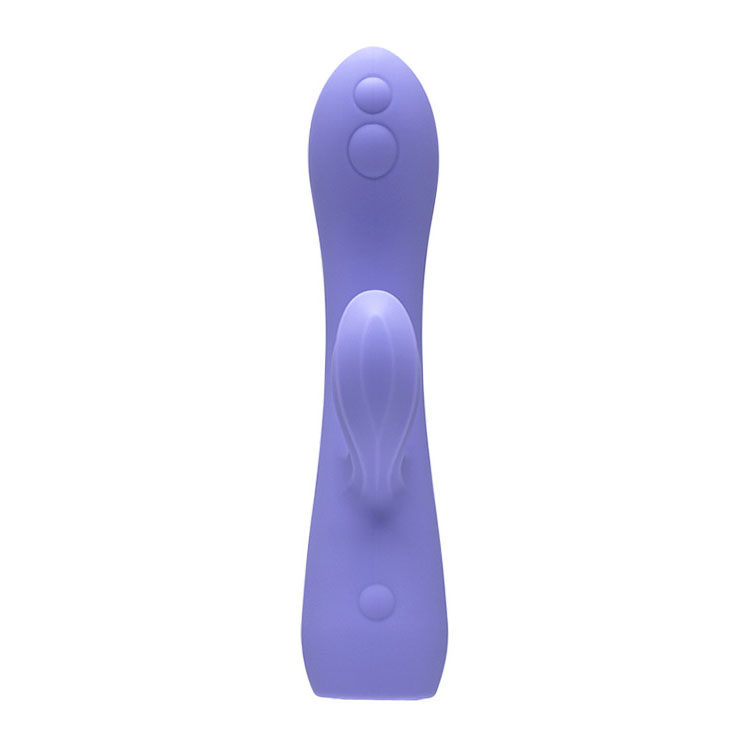 Adam & Eve GROOVY GLOW-UPS Wavie - Purple 16.5 cm USB Rechargeable Rabbit Vibrator - Image 3