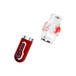 Adam & Eve PLEASURE PRO 3000 - Clear/Red USB Rechargeable Thrusting & Rotating Auto Stroker - Image 5