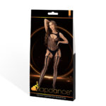 LAPDANCE Key Hole Suspender Hose Bodystocking - Black - One Size - Image 3