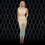 LAPDANCE Green Goddess 2-pc Set - Cream/Green - One Size