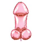 Glitterati - Penis Party Balloon 90cm Mylar - Rose Gold 90 cm Novelty Balloon - Image 2