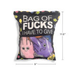 Bag Of Fucks I Have To Give - Mini Fuzzy FU Plushy Pillows - Set of 5 - Image 4