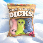 Suck A Bag Of Dicks Plushy Pillows - Mini Fuzzy Dicky Plushy Pillows - Set of 5 - Image 2