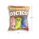 Suck A Bag Of Dicks Plushy Pillows - Mini Fuzzy Dicky Plushy Pillows - Set of 5 - Image 4