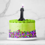 Glitterati Black Glitter Penis Candle - Black 10 cm Penis Party Candle - Image 2