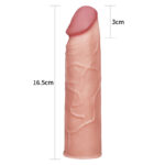 Pleasure X-Tender 1'' Sleeve - Flesh 2.54 cm (1'') Penis Extension Sleeve - Image 3