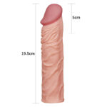 Pleasure X-Tender 2'' Sleeve - Flesh 5.1 cm (2'') Penis Extension Sleeve - Image 3