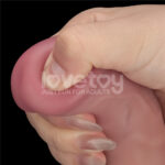 Dual Density Power Cock - 9 Inch Flesh - Flesh 23 cm USB Rechargeable Vibrating Dildo - Image 6