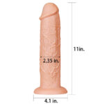 King Size 11'' Realistic Dildo - Flesh 28 cm Dong - Image 9