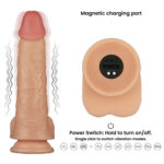 9 Inch Power Basics - Flesh 23 cm USB Rechargeable Vibrating Dong - Image 3