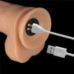 9 Inch Power Basics - Flesh 23 cm USB Rechargeable Vibrating Dong - Image 9