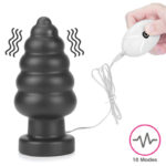 King Sized 7'' Vibrating Anal Cracker - Black 17.8 cm XL Vibrating Butt Plug - Image 2