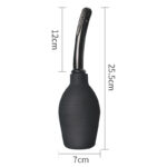 Bondage Fetish Deluxe Douche - Black Unisex Curved Douche - 310 ml capacity - Image 3