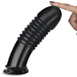 King Sized 8'' Anal Bumper - Black 22.5 cm Mega Butt Plug - Image 2
