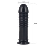 King Sized 8'' Anal Bumper - Black 22.5 cm Mega Butt Plug - Image 3