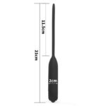 Ultimate Silicone Vibrating Urethral Dilator - Black Vibrating Urethral Sound - Image 5