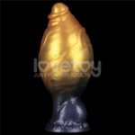 Aerosx 7.5 Inch Dual Density Inflatable Dildo - Gold/Blue 24 cm Inflatable Fantasy Dildo - Image 3