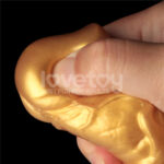 Aerosx 7.5 Inch Dual Density Inflatable Dildo - Gold/Blue 24 cm Inflatable Fantasy Dildo - Image 6