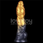 Aerosx 10 Inch Dual Density Inflatable Dildo - Gold/Blue 33 cm Inflatable Fantasy Dildo - Image 2