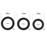 Power Plus Soft Silicone Snug Ring - Black Cock Rings - Set of 3 Sizes - Image 5