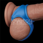 Pinnacle Pro Trio Grip Enhancer - Blue Cock & Balls Ring - Image 2