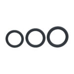 LEVELZ Classic Silicone Cock Ring Set - L/XL/XXL - Black Cock Rings - Set of 3 Sizes - Image 2