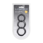 LEVELZ Classic Silicone Cock Ring Set - L/XL/XXL - Black Cock Rings - Set of 3 Sizes - Image 6