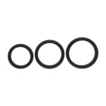 LEVELZ Wide O Silicone Cock Ring Set of 3 - L/XL/2X - Black Cock Rings - Set of 3 Sizes - Image 2