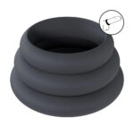 LEVELZ Wide O Silicone Cock Ring Set of 3 - L/XL/2X - Black Cock Rings - Set of 3 Sizes - Image 3