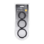 LEVELZ Wide O Silicone Cock Ring Set of 3 - L/XL/2X - Black Cock Rings - Set of 3 Sizes - Image 6