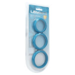 LEVELZ Wide O Silicone Cock Ring Set of 3 - L/XL/2X - Teal Cock Rings - Set of 3 Sizes - Image 3
