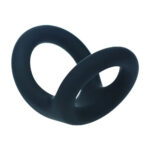 LEVELZ Double O Silicone Cock Ring - M - Black - Black Cock & Balls Rings - Image 4