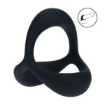 LEVELZ Tri O Ergo Silicone Cock Ring - Black - Black Cock & Balls Rings - Image 2
