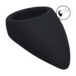 LEVELZ Teardrop Silicone Cock Ring - Black - Black Cock Ring - Image 2