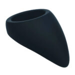 LEVELZ Teardrop Silicone Cock Ring - Black - Black Cock Ring - Image 3