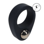 LEVELZ Single Weighted Ball Cock Ring - Black - Black Weighted Cock Ring - Image 2