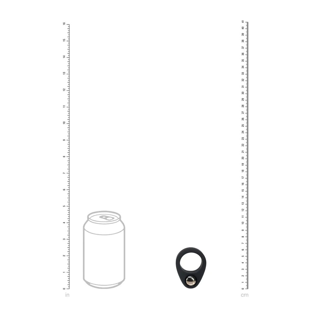 LEVELZ Single Weighted Ball Cock Ring - Black - Black Weighted Cock Ring - Image 4