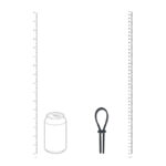 LEVELZ Wide Adjustable Silicone Lasso Cock Ring - Black Adjustable Cock Ring - Image 4