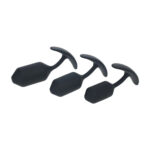 LEVELZ Silicone Weighted Anal Plug Training Set - Black Weighted Butt Plugs - Set of 3 Sizes - Image 3