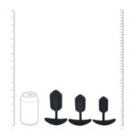 LEVELZ Silicone Weighted Anal Plug Training Set - Black Weighted Butt Plugs - Set of 3 Sizes - Image 4