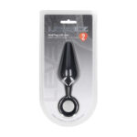 LEVELZ Silicone Anal Plug with Loop - Large - Black Large Butt Plug - Image 7